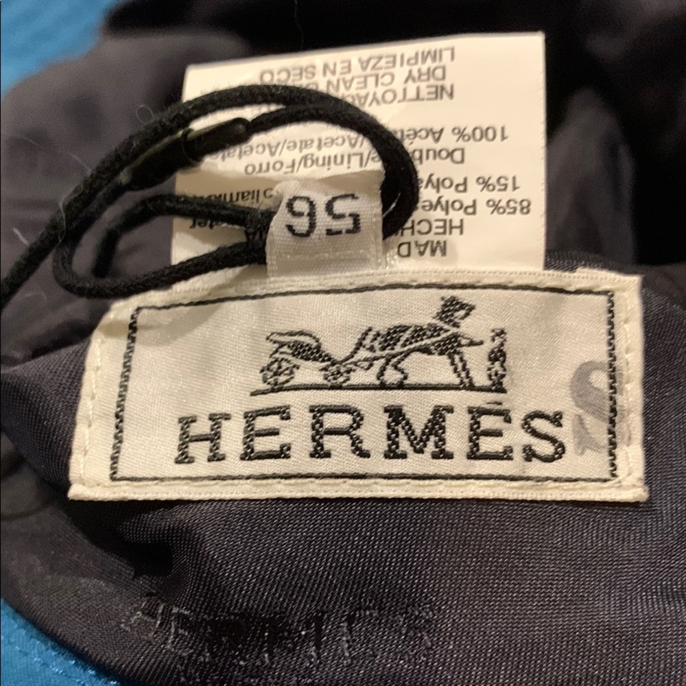 HERMÉS Blue Bucket Hat - Picture 3 of 10